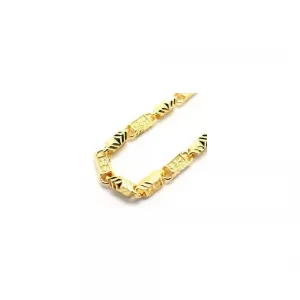 # 18k 24k 십자 화살 대나무목걸이+팔찌 4mm 남자금목걸이 도금