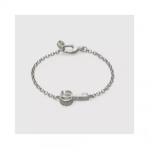 구찌 925스털링 실버 GG 마몽 키 참 팔찌